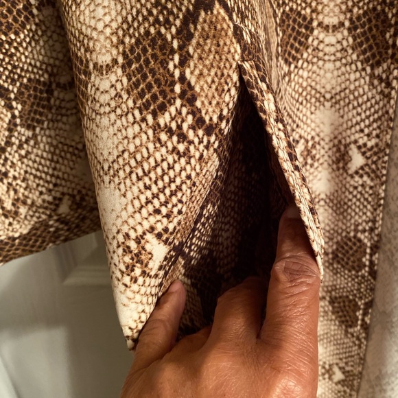NWT NEW YO & CO DUSTER TRENCH COAT JACKET 100% POLYESTER SNAKESKIN L 39 F/40 B - Picture 9 of 16